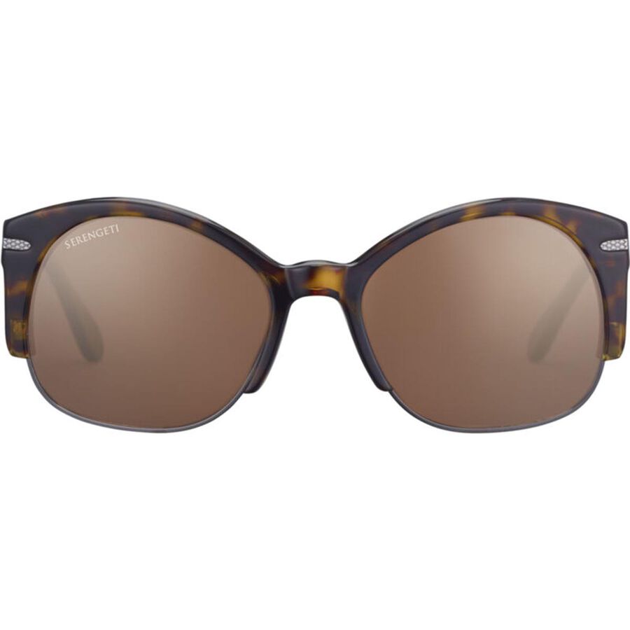 VINITA, Dark Tortoise Acetate with Shiny Gunmetal Metal-Mineral Polarized Drivers Gold Cat 3 to 3, hi-res